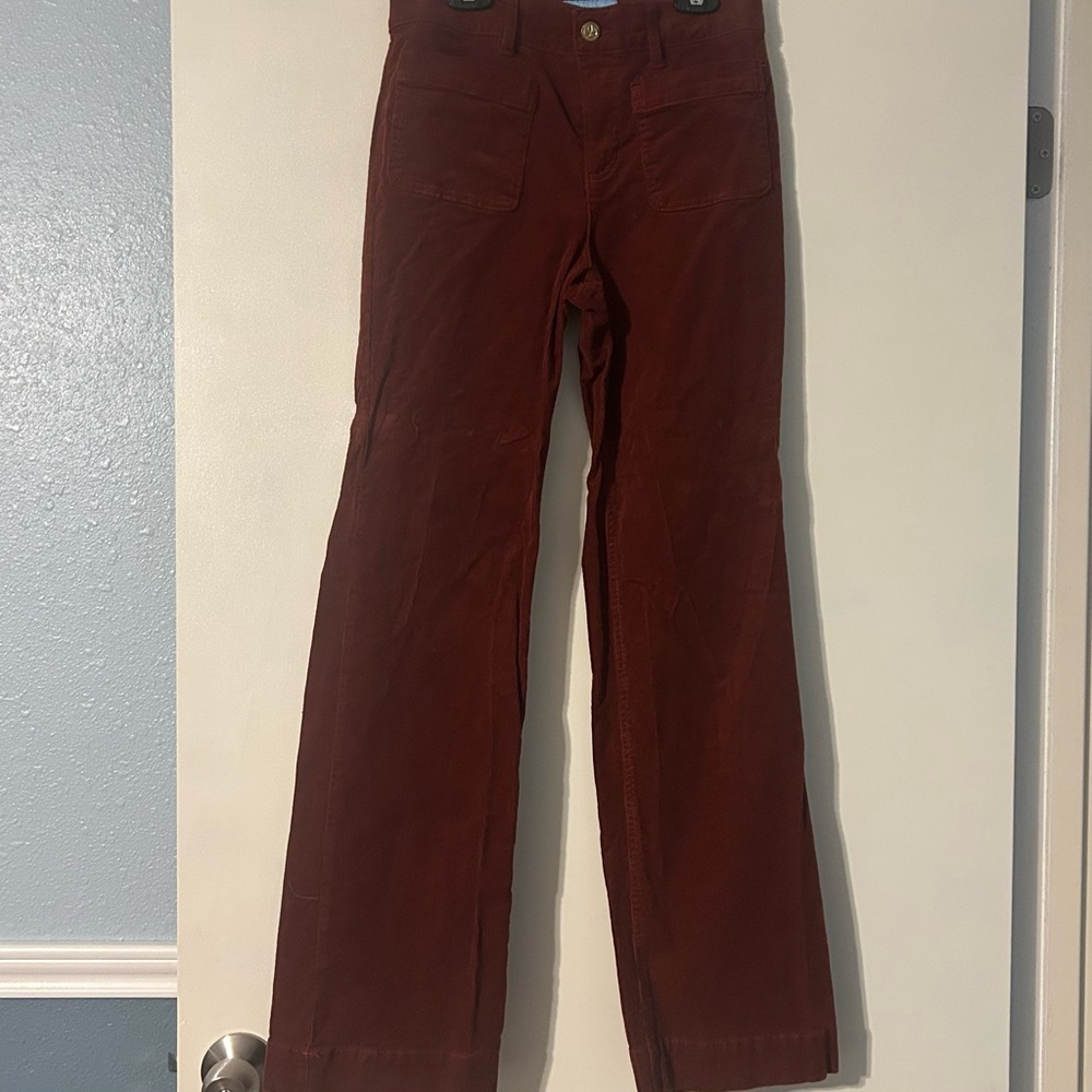 Draper James Women’s  Corduroy Pants in Rust color